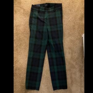 J. Crew plaid dress pants size 0 NWT